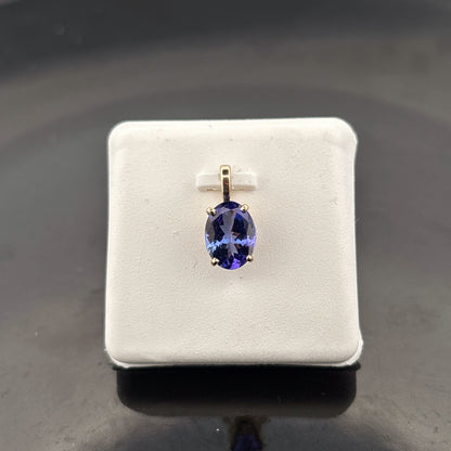 14K Tanzanite Pendant, 1.39ct, 8x6mm - 0.89gr