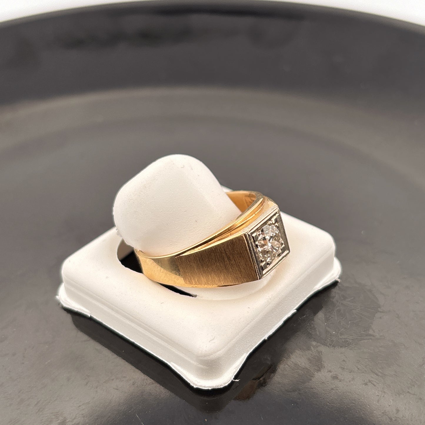 14K Diamond Mens Ring, 1ct, JK, I1, 5.74gr