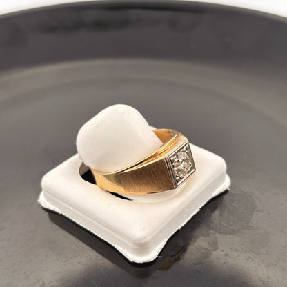 14K Diamond Mens Ring, 1ct, JK, I1, 5.74gr