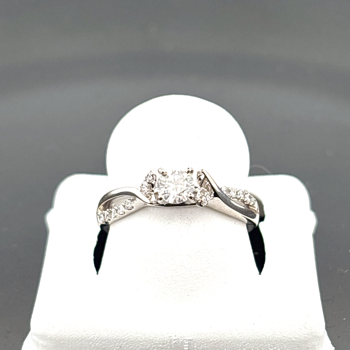 0.37cttw Lab Grown Diamond Ring, 14k White Gold