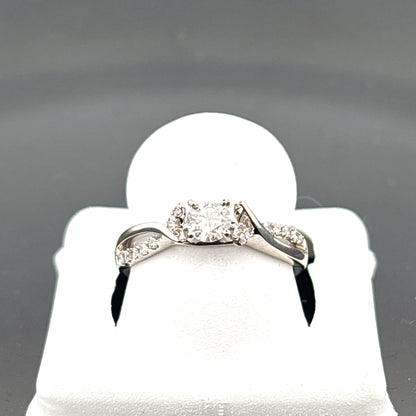 0.37cttw Lab Grown Diamond Ring, 14k White Gold