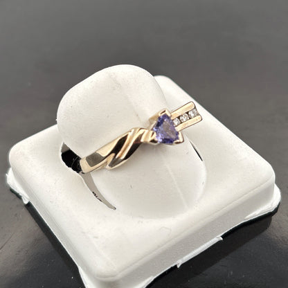 14K Tanzanite & Diamond Ring, size 7 1/2