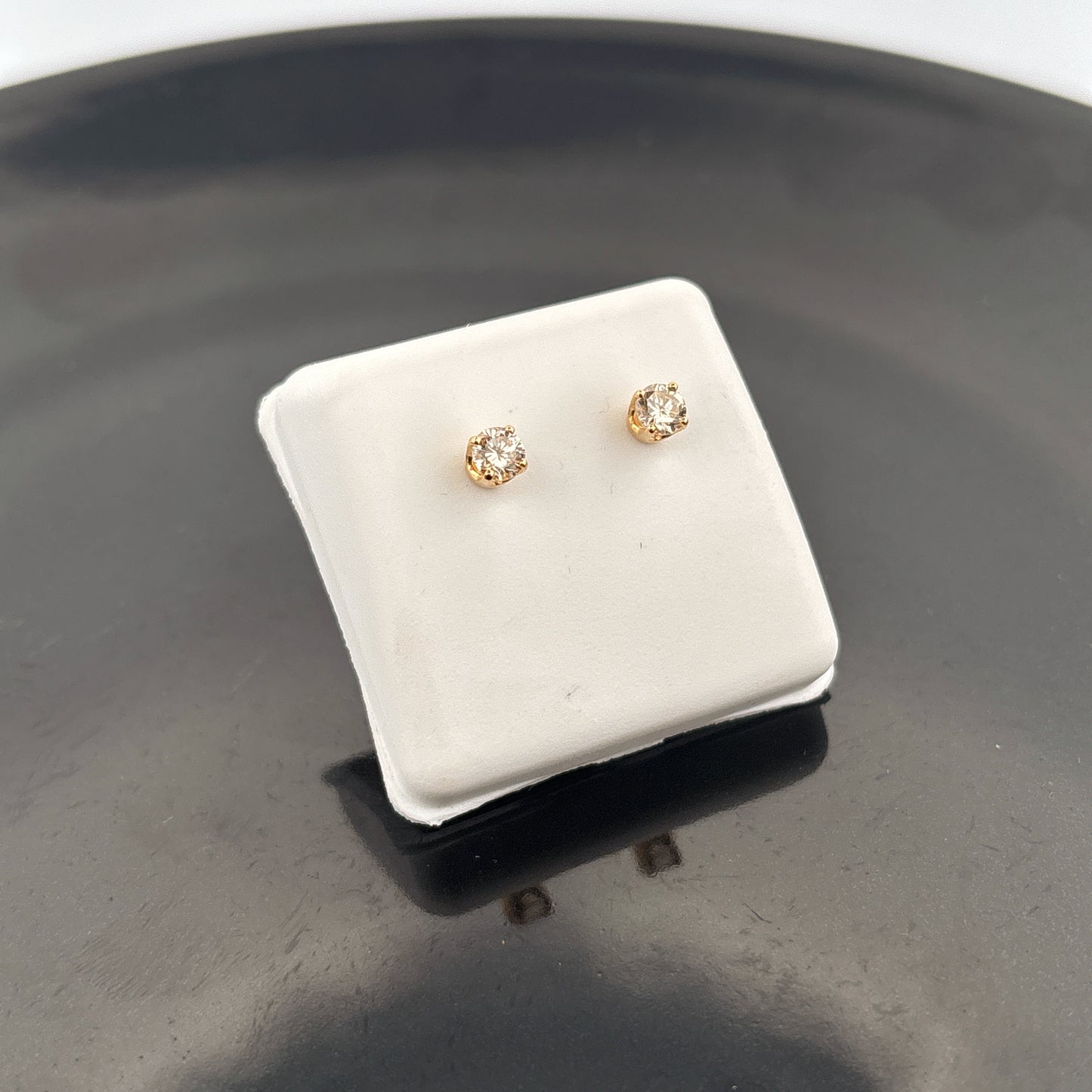 14K Diamond Stud Earrings, 1/3cttw, LM, SI1, .70gr