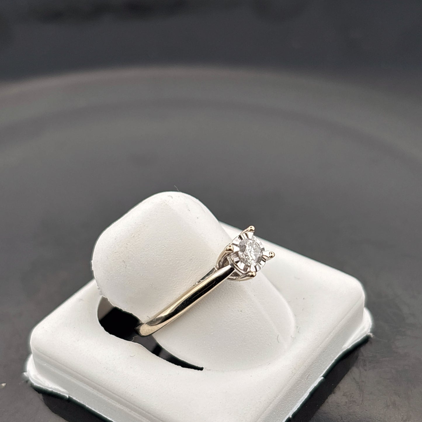 10K Gold Ring, 1/5cttw Illusion setting, size 7