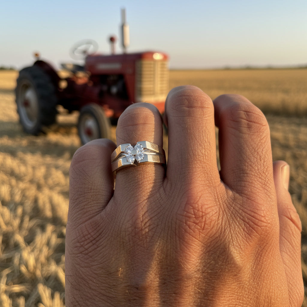 14k Diamond Mens Ring, 3/4cttw, GH, SI1, 9.24gr