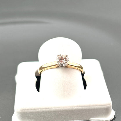 14K Diamond Ring, 1/3ct, H, I1 , Round, 1.85gr