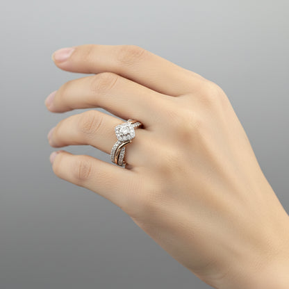 14K 2-Tone Diamond Ring, 1/2cttw, GH, SI1, 4.28gr