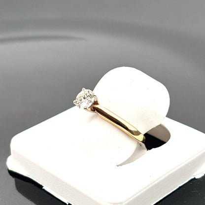 14K Diamond Ring, 1/3ct, H, I1 , Round, 1.85gr