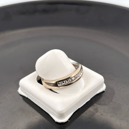 10k Mens Diamond Ring, 1/4cttw, GH, SI1, 4.74gr