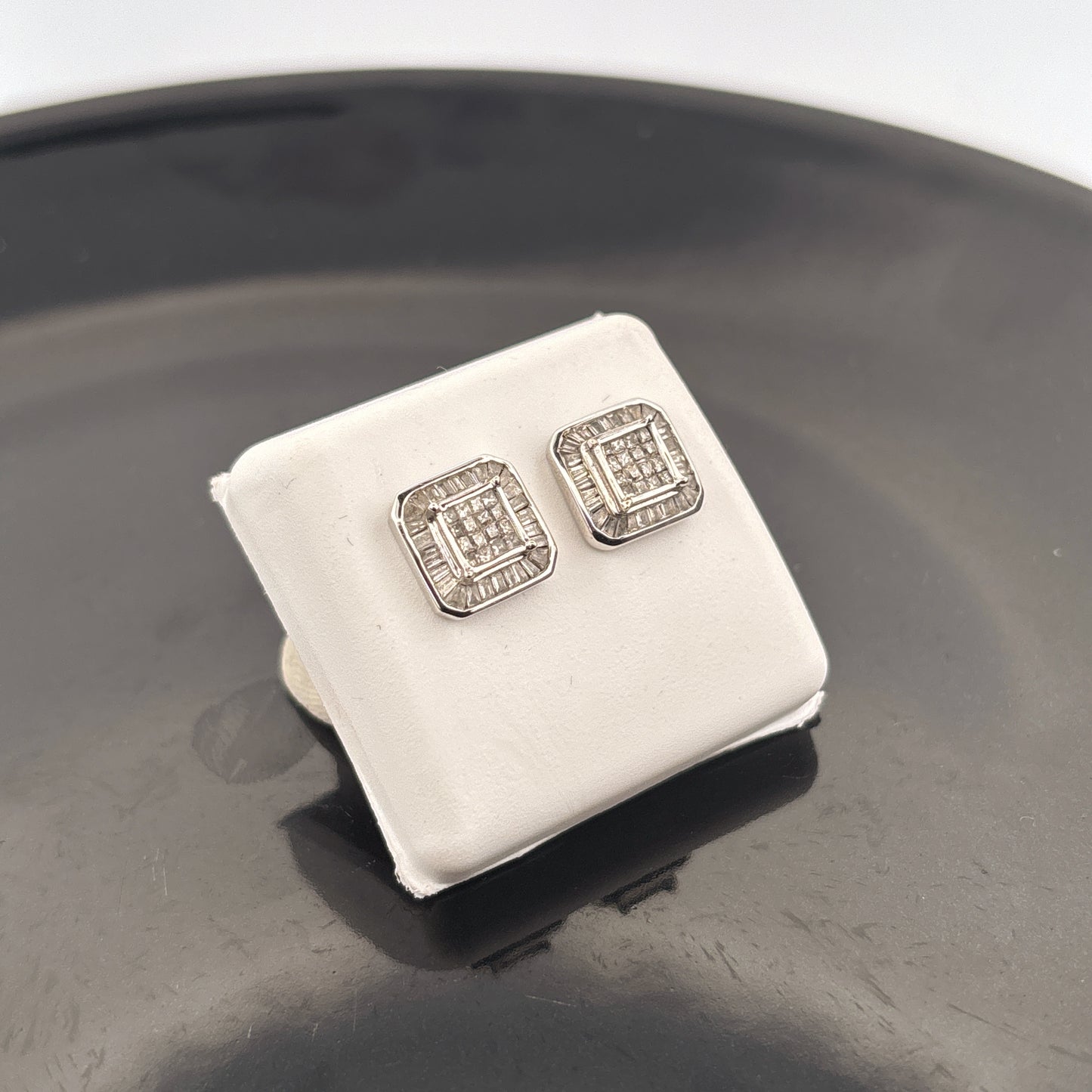 14K Diamond Stud Earrings, 1 cttw, JK, I1, 3.08gr