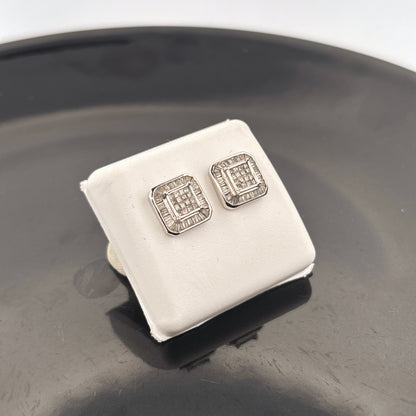 14K Diamond Stud Earrings, 1 cttw, JK, I1, 3.08gr