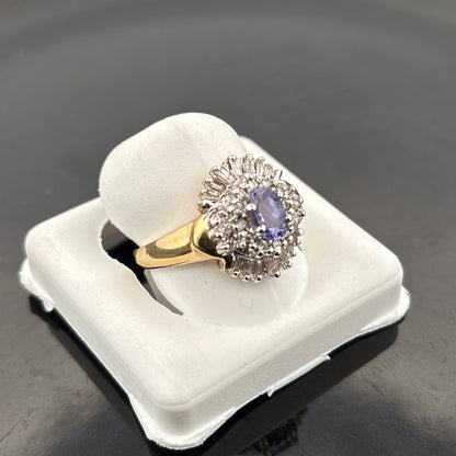14K Tanzanite & Diamond Ring, 5.28gr