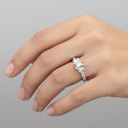 14K Natural Diamond Ring, 1/2cttw, Size 8 1/2, 4.4gr Weight