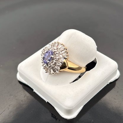 14K Tanzanite & Diamond Ring, 5.28gr