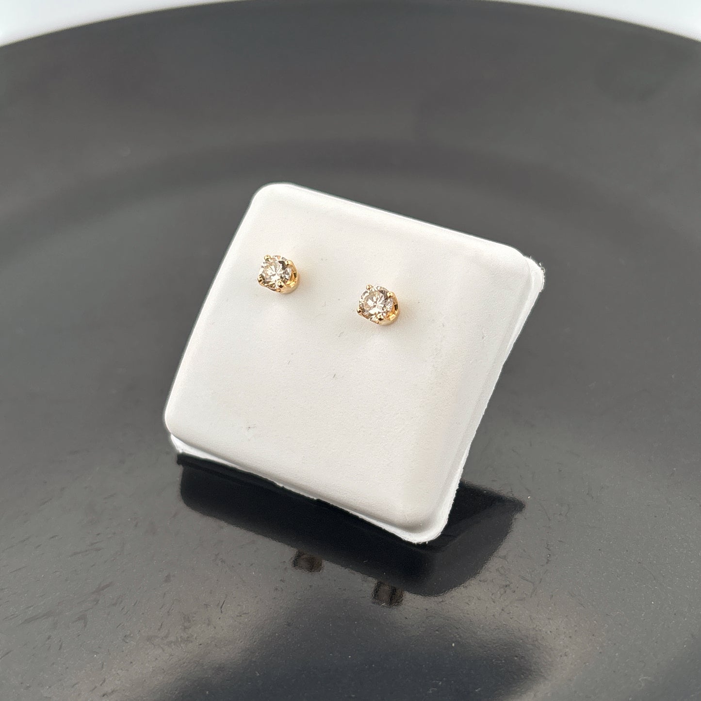 14K Diamond Stud Earrings, 1/3cttw, LM, SI1, .70gr