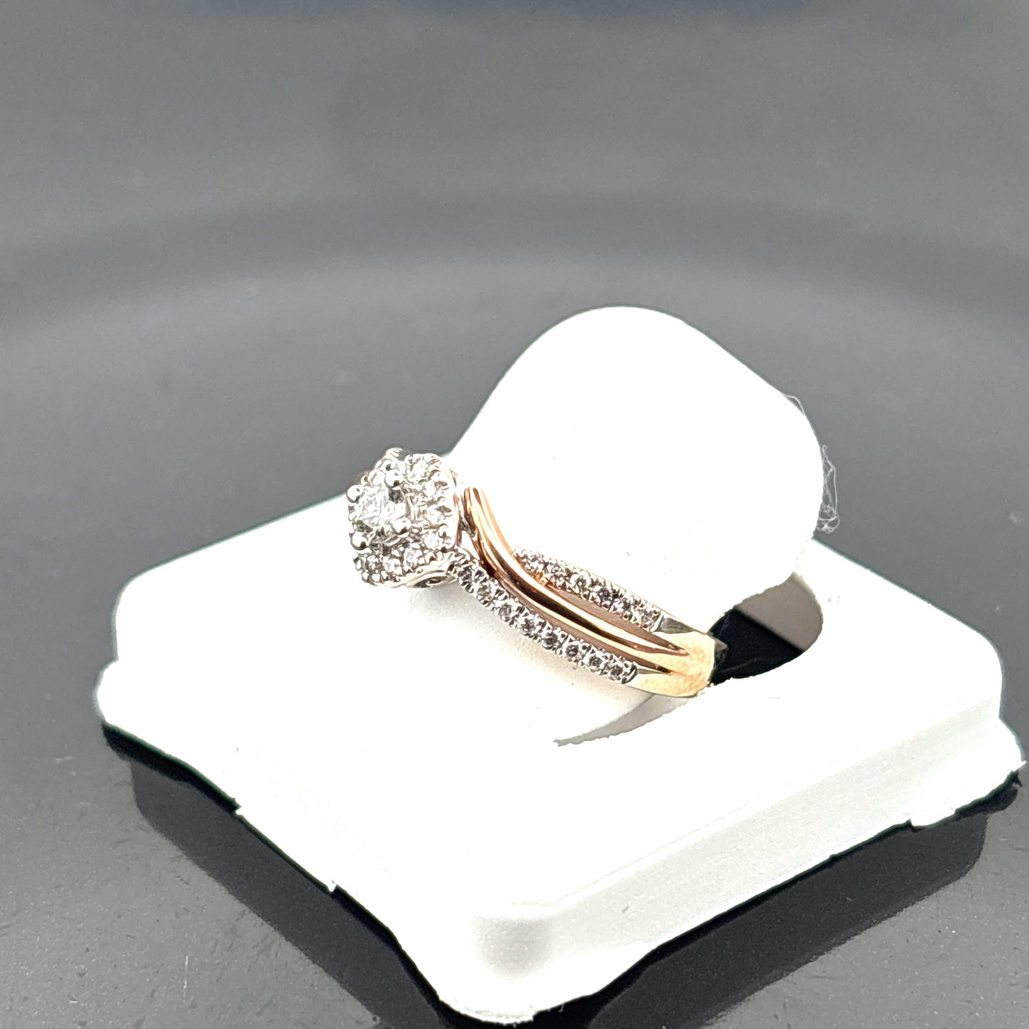 14K 2-Tone Diamond Ring, 1/2cttw, GH, SI1, 4.28gr