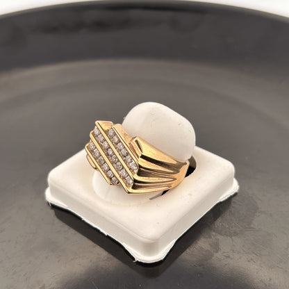 14k Diamond Mens Ring, 1/2cttw, GH, I1, 5.48gr