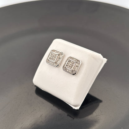 14K Diamond Stud Earrings, 1 cttw, JK, I1, 3.08gr